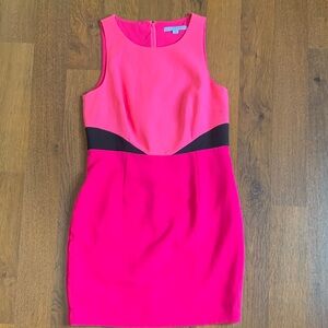 ANTONIO MELANI Vibrant Pink and Black Mini Dress